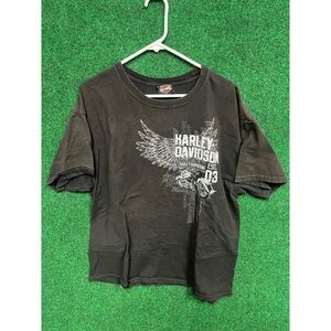 Y2K Harley Davidson Biker T-shirt Sz XL Skull Las Vegas Logo Unisex Men Women